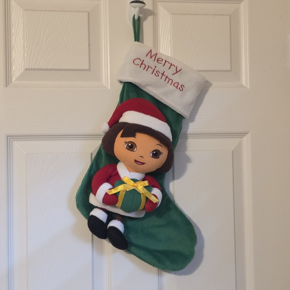Nickelodeon Dora Explorer Christmas Stocking Plush 3D Spring Legs 2011 Holiday